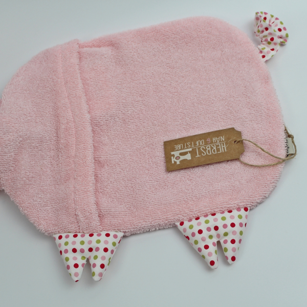 Wärmflaschenbezug Schwein / Pig rosa